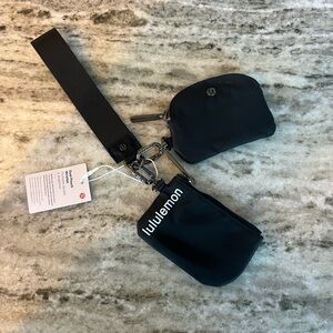 Lululemon Black Dual Pouch Keychain